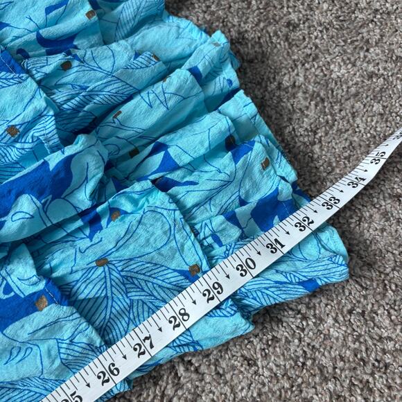 Lusana Women’s Lindi Mini Dress Sz Blue Sz 6 Resort Vacation Tiered EUC - Picture 3 of 13